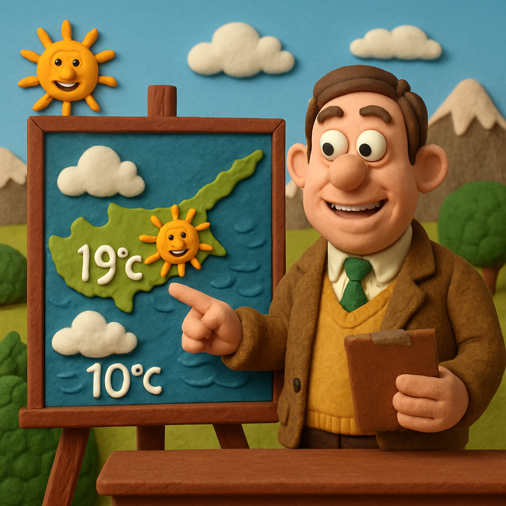 On Wednesday in Cyprus, temperatures will reach up to +19°C inland and on the coast and up to +10°C in the mountains.