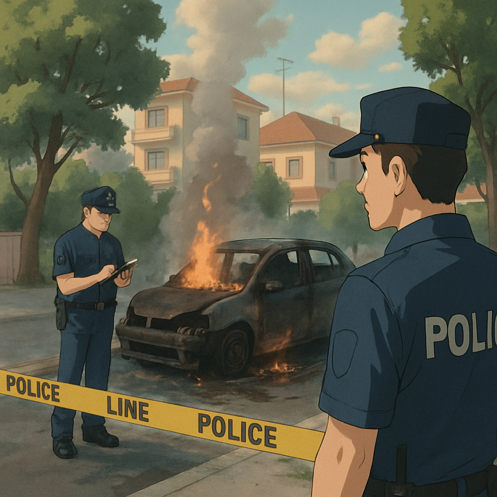 В Лимассоле полиция расследует очередное возгорание автомобиля, которое произошло рано утром.