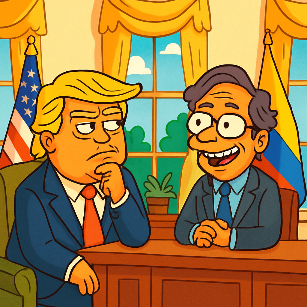 President Trump was expected to meet privately with President Gustavo Petro of Colombia on Tuesday.