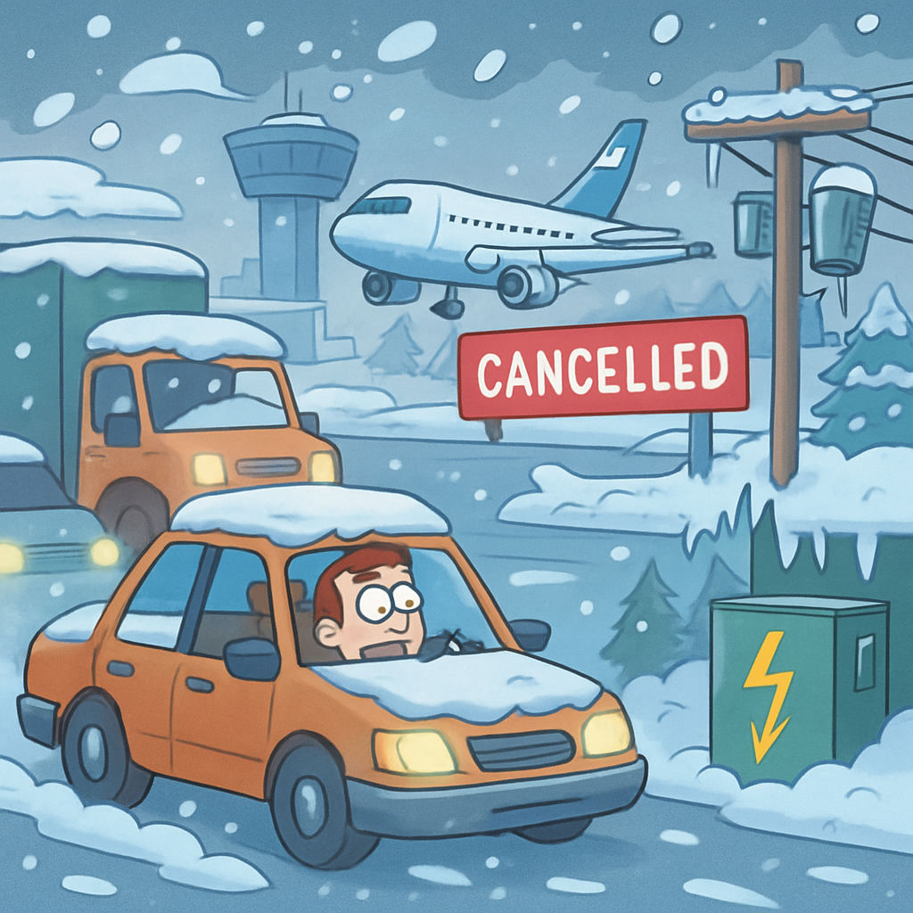 A historic winter storm resulted in traffic disruption, mass flight cancellations and power outages nationwide.