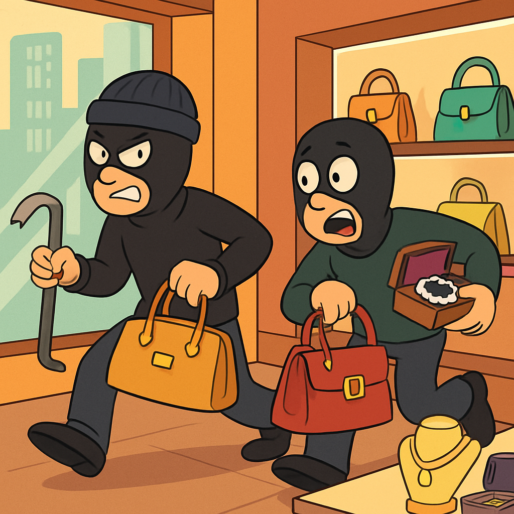 Два грабителя в масках напали на магазин дизайнерских сумок в центре Лимассола, похитив ценные сумки и ювелирные изделия.