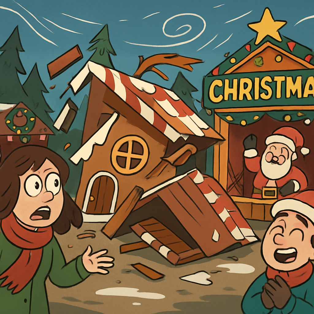 Strong winds damaged some of the Christmas village structures in Pano Platres; however, the village will continue to operate as usual, and visitors will be able to enjoy the festive program and atmosphere from January 2 to January 4.