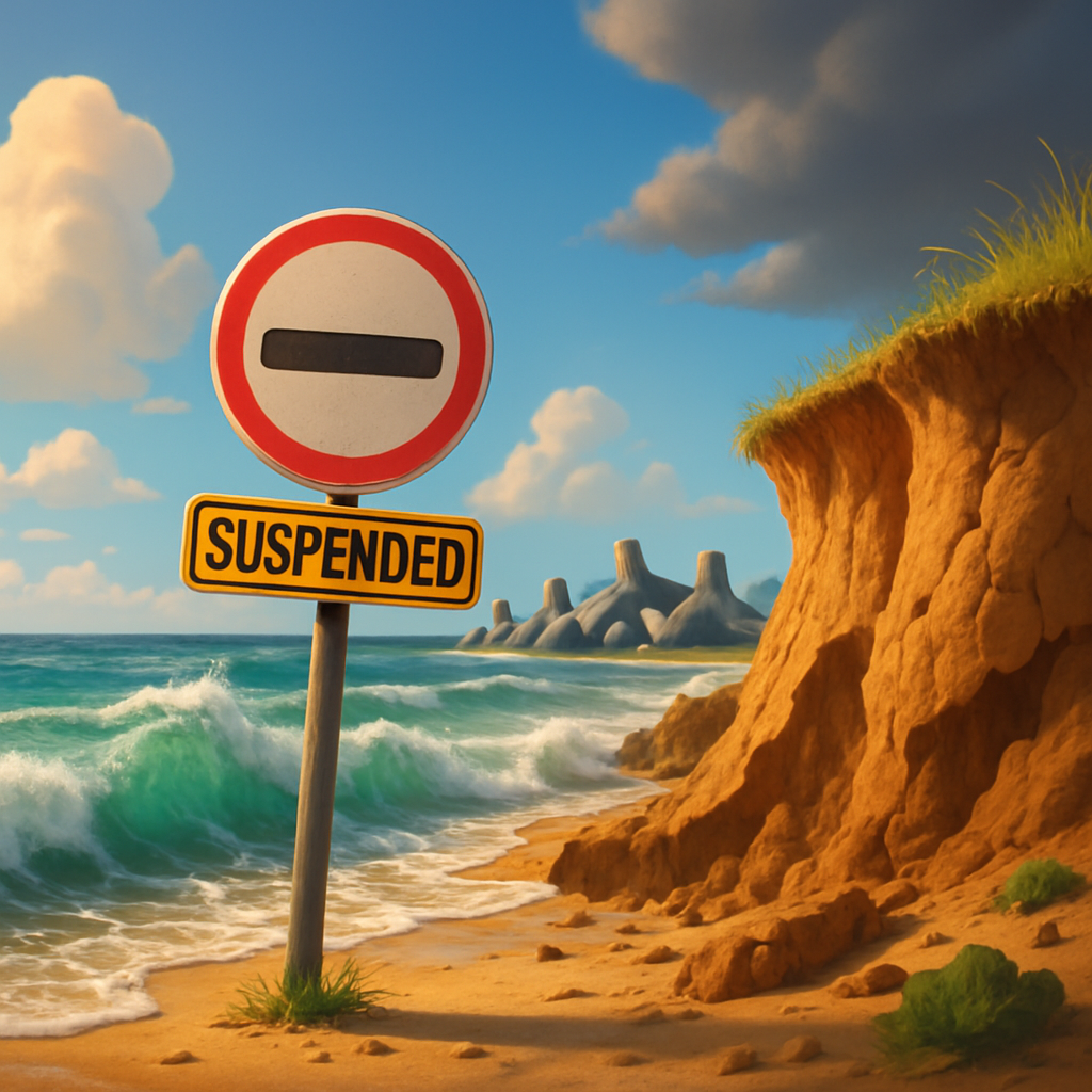 The environmental management of Cyprus has suspended the project to build breakwaters on the coast of Larnaca (from Kiti to the airport).