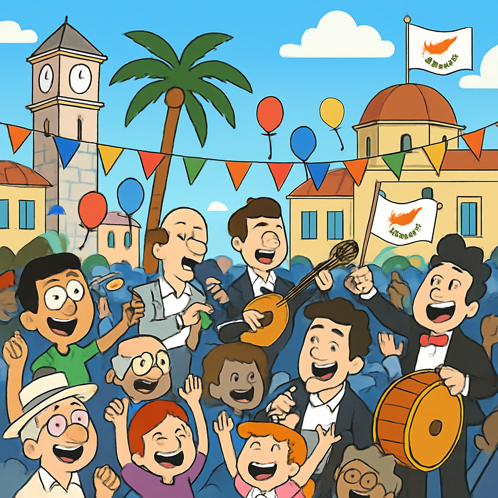 Evento de celebración en el centro de Limassol.