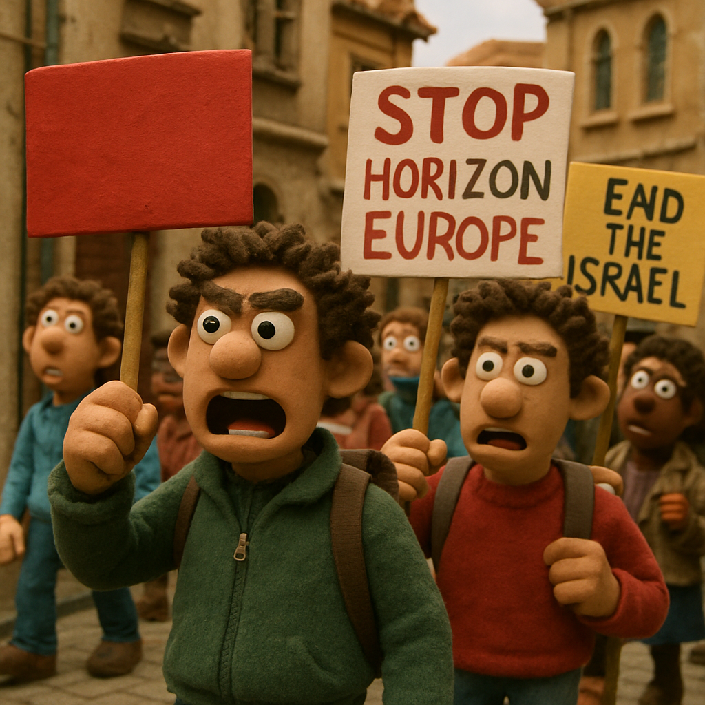 Завтра студенческие протесты охватят более 21 города ЕС, требуя немедленного приостановления участия Израиля в программе ЕС Horizon Europe в области исследований и инноваций.