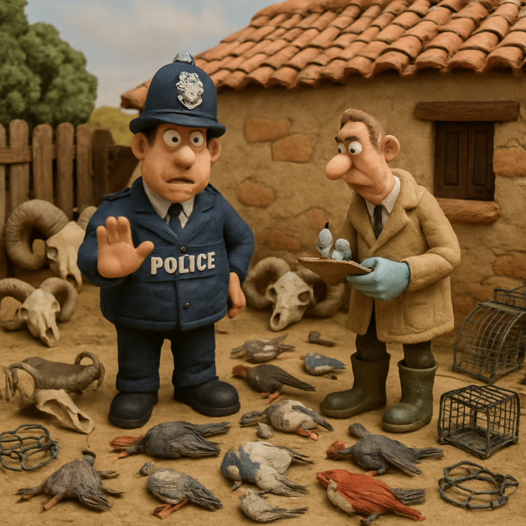 Полиция изъяла более 1000 мертвых диких птиц, два черепа муфлонов и десятки незаконных ловушек в ходе рейдов по домам и участкам по всему Кипру.