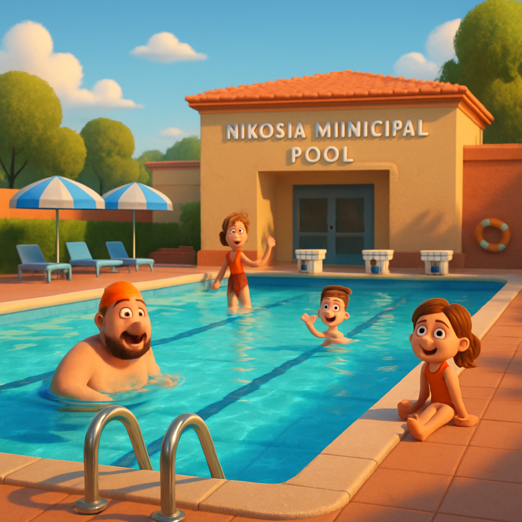 Муниципальный бассейн Никосии очищен и вновь принимает посетителей.