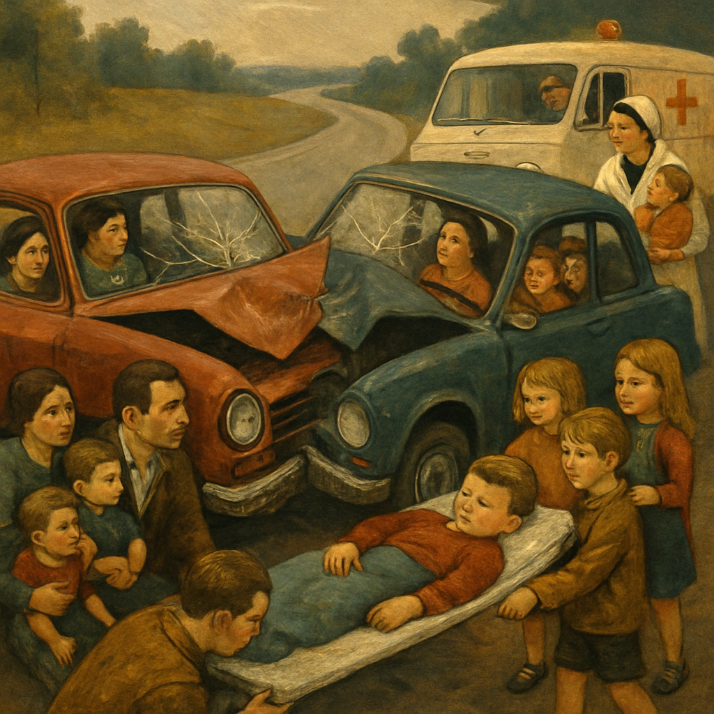 В Пафосе столкнулись 2 автомобиля, в каждом из которых было по двое взрослых и трое детей.