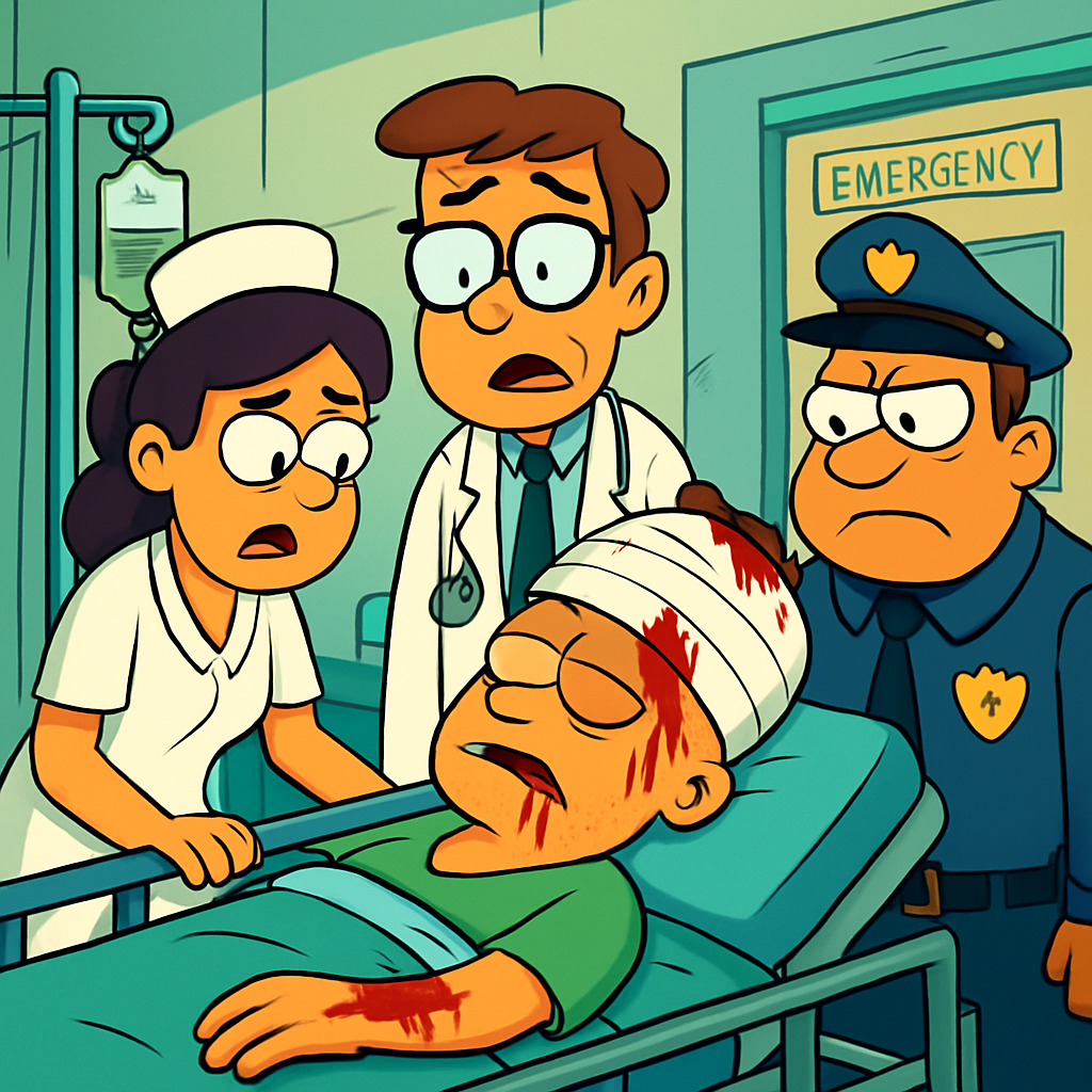 В больницу района Фамагуста доставили человека с проломленным черепом и кровоизлиянием в мозг.