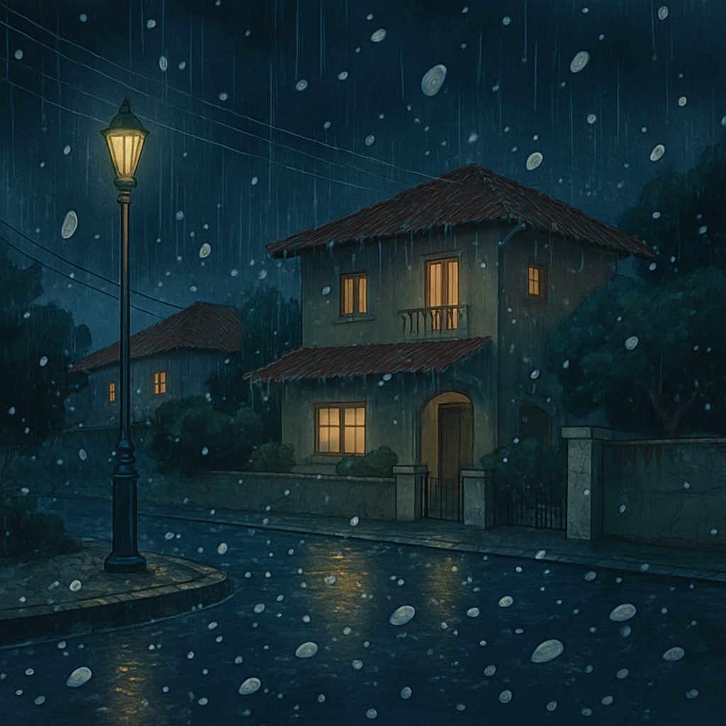 На Кипре ночью прошли ливни и град.