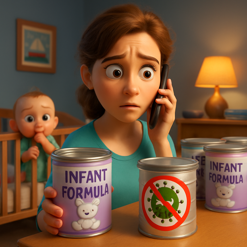 The company Nestlé has recalled several types of baby milk formula in Cyprus due to possible toxin content.