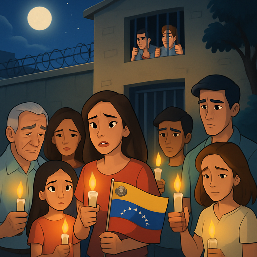 Relatives and friends of political prisoners held vigils outside several Venezuelan prisons as they are awaiting the release of detainees following pressure from the United States.