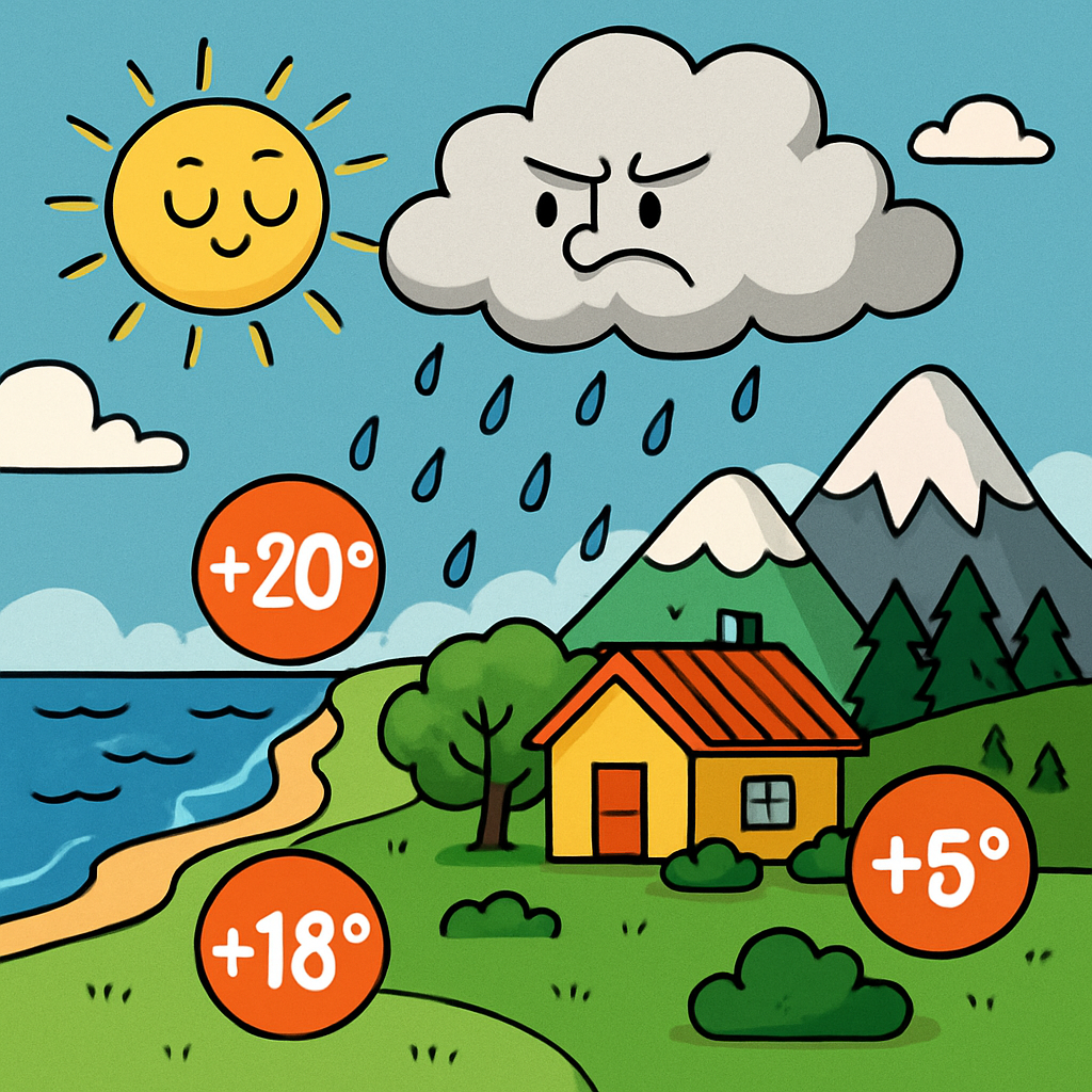 Today in Cyprus, it is partly cloudy with isolated showers expected.