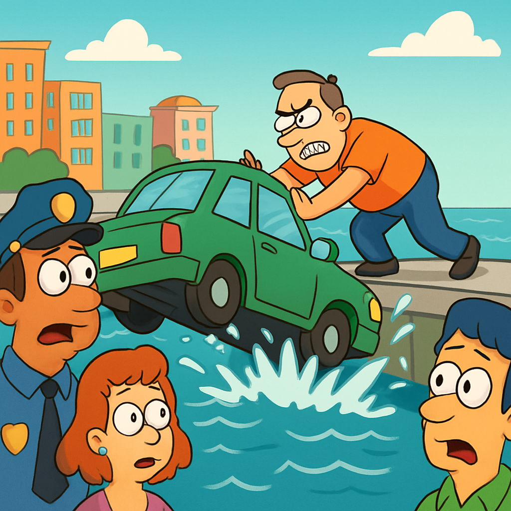 В Лимассоле мужчина столкнул автомобиль в море, что вызвало вопросы у граждан и полиции.