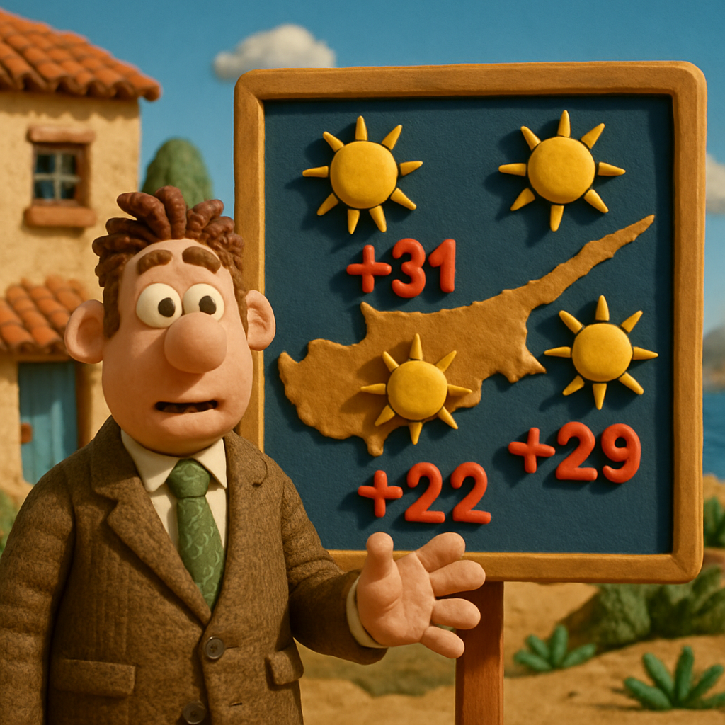 Сегодня на Кипре до +31С в глубине страны, до +29С на побережье и до +22С в горах.