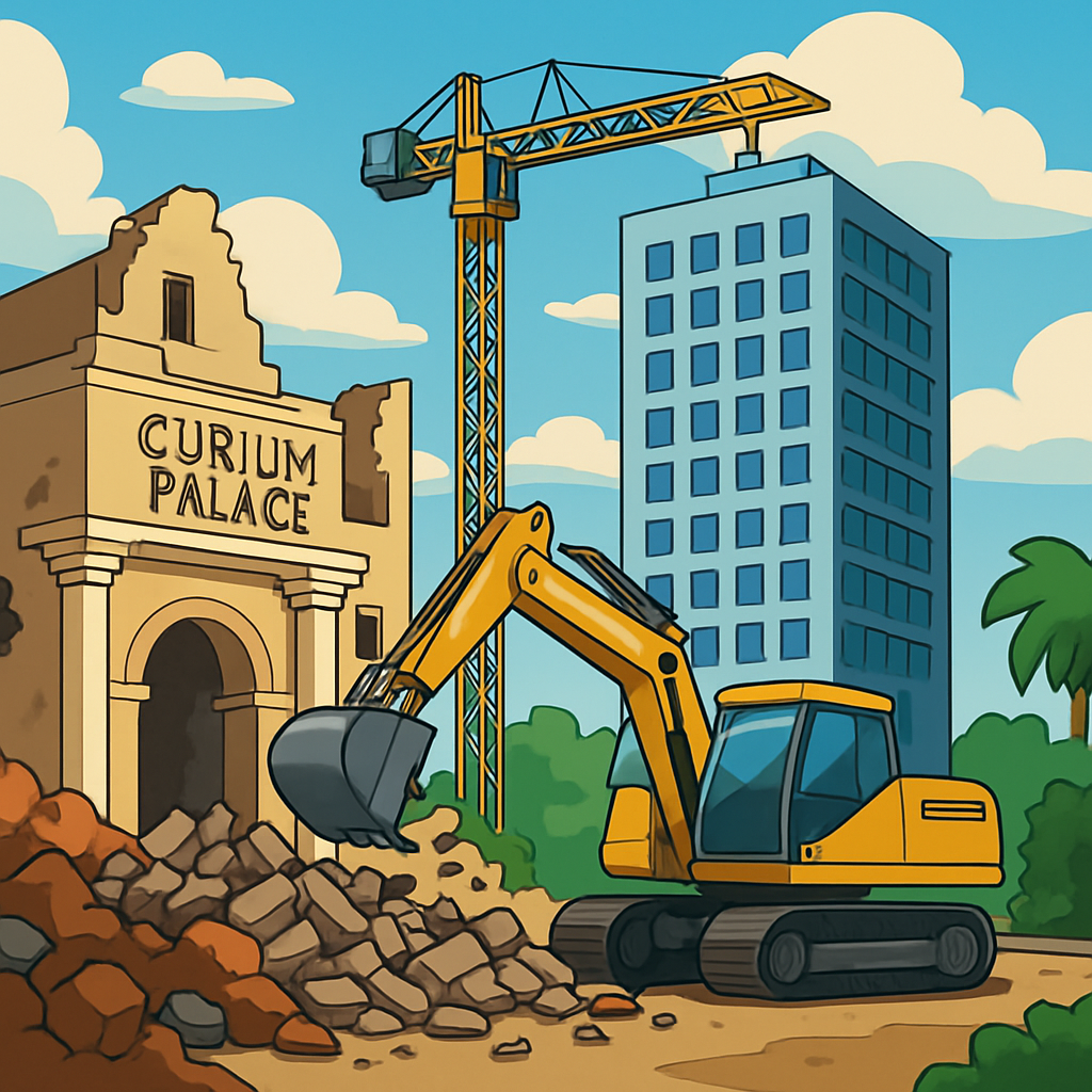 В Лимассоле вместо отеля Curium Palace построят 13-этажный коммерческий комплекс.