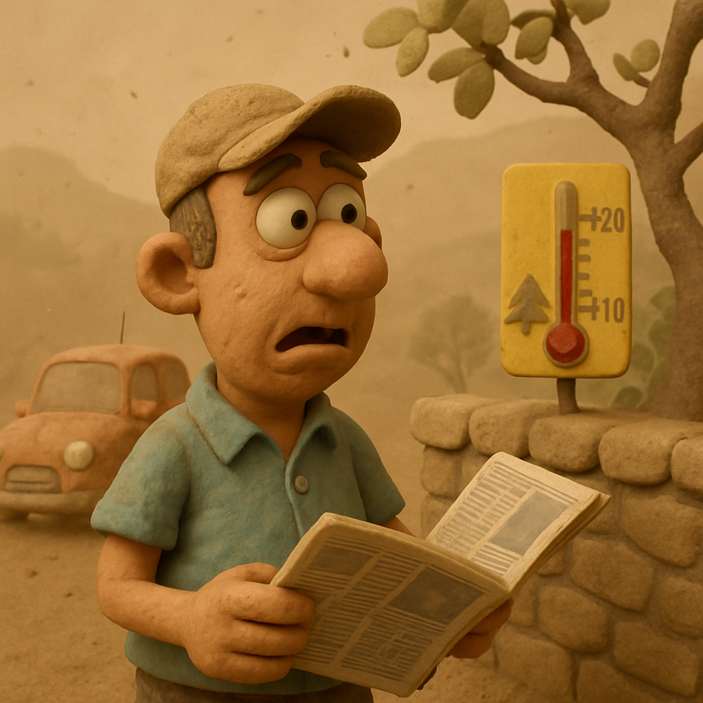 Today, February 1st, it is dusty again in Cyprus.