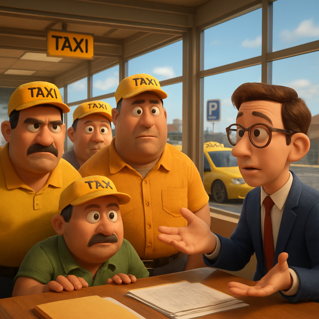 Таксисты, работающие в аэропорту Пафоса, встретились с министром транспорта и подняли вопросы нехватки парковочных мест, отсутствия стоянки такси и офисов на территории аэропорта.