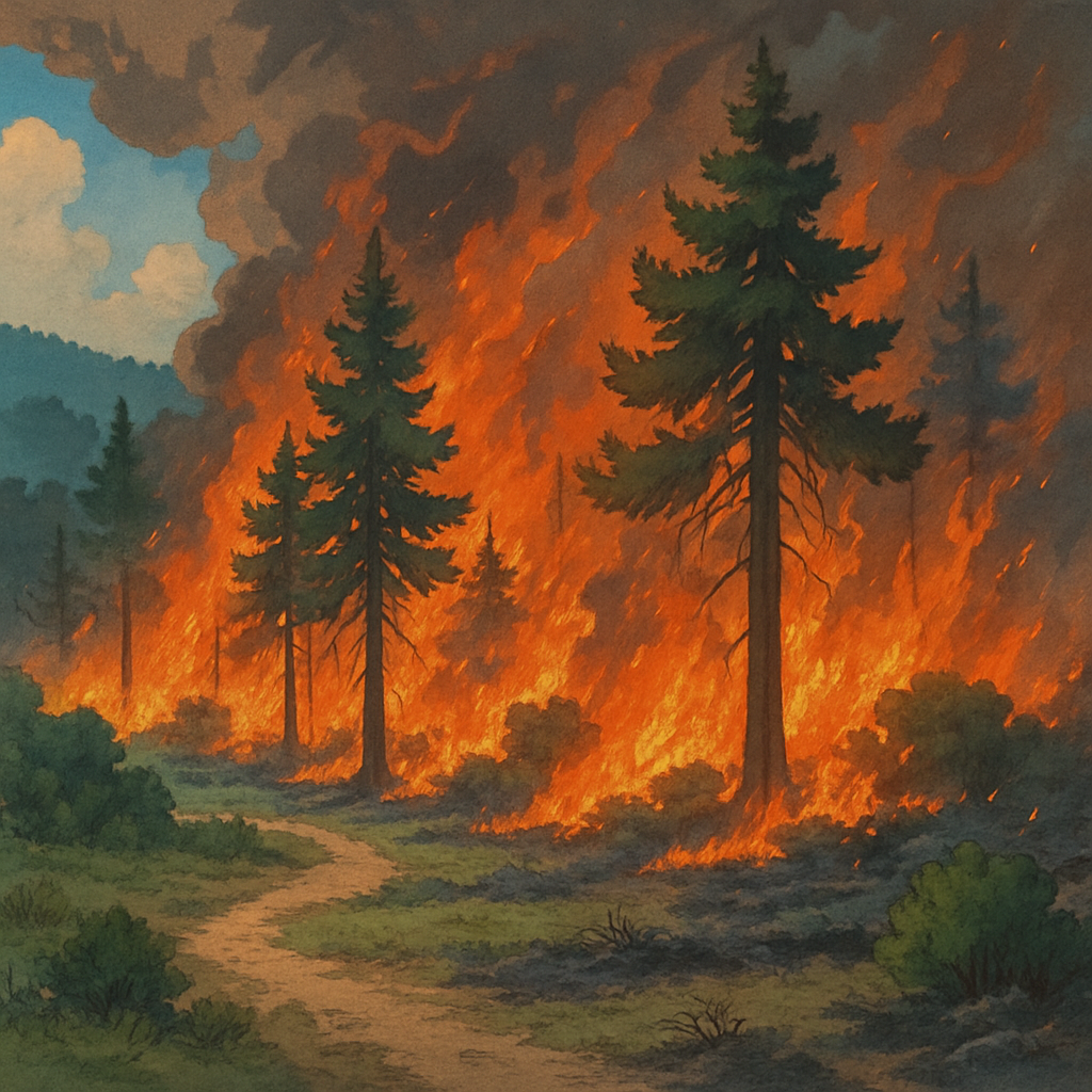 Лесной пожар в районе деревни Друсия (Пафос) возник утром и был взят под контроль через час.