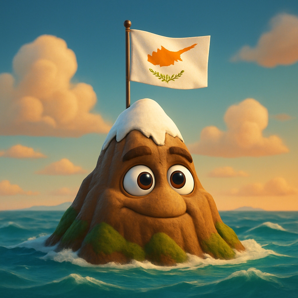 Кипрский флаг на вершине Океании.