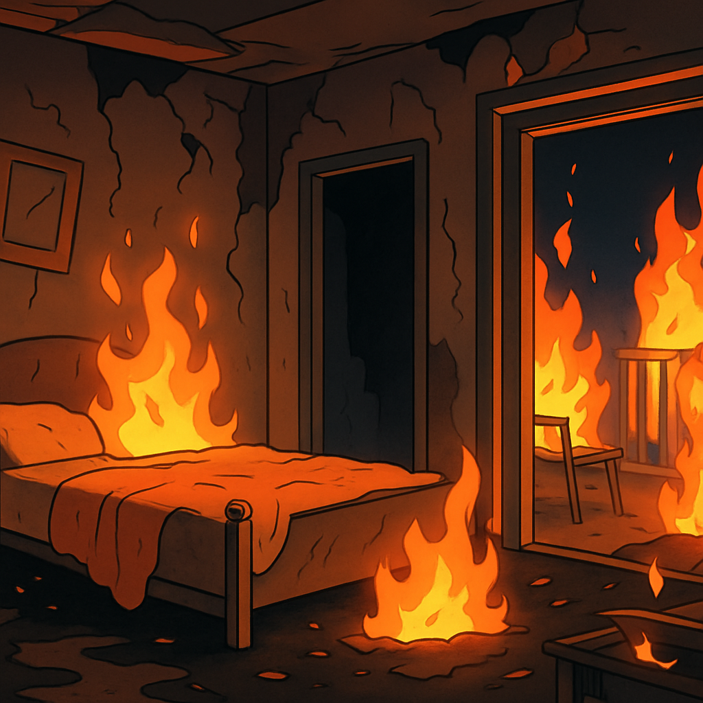 Вчера вечером в заброшенной квартире в Като Пафосе произошёл пожар, который сильно повредил спальню и веранду.