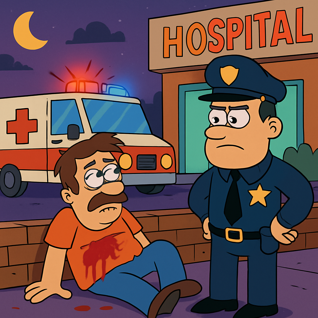 In the evening, a man was brought to the Larnaca hospital with injuries that, according to the police, were inflicted with a knife.