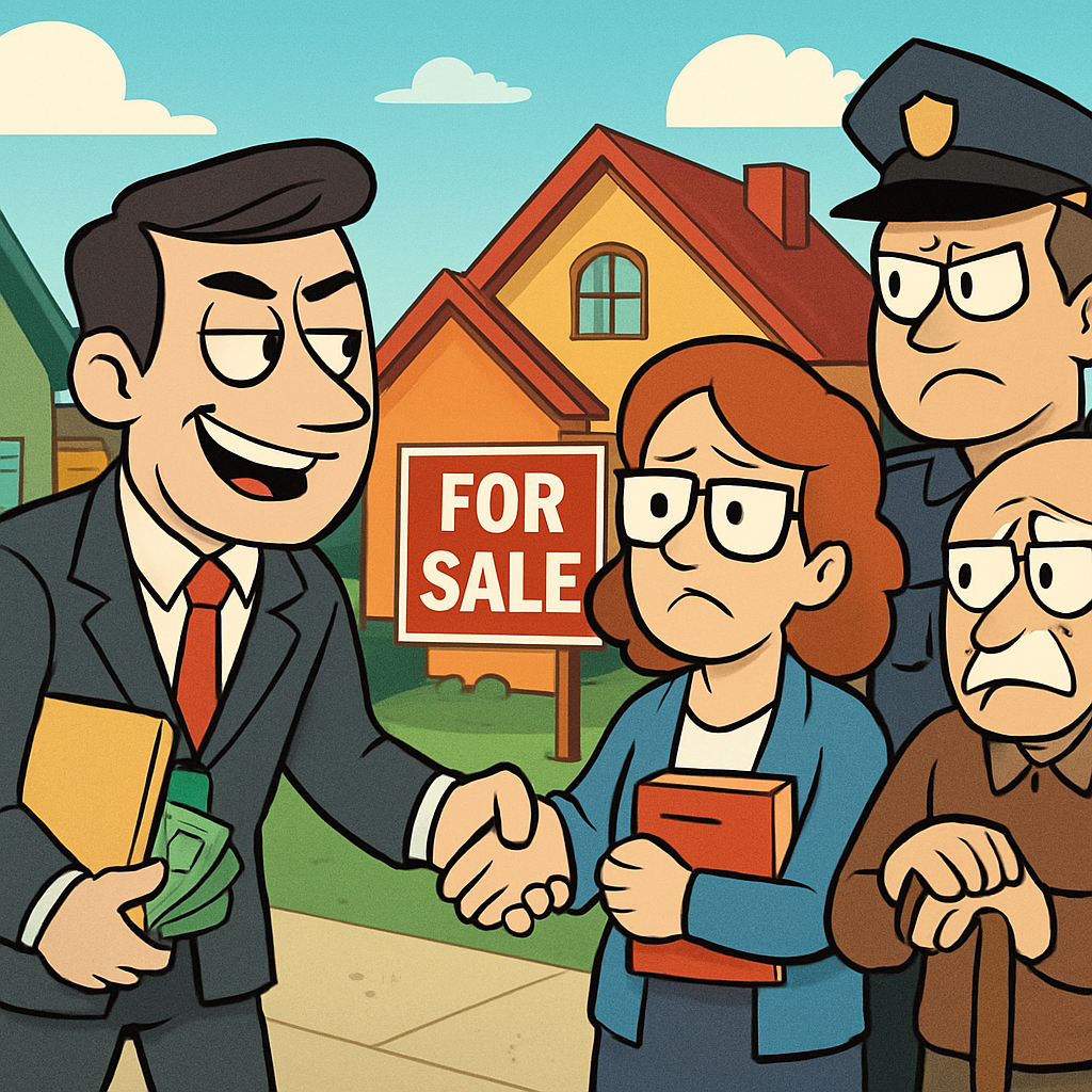 In Cyprus, a man was selling houses that did not belong to him.