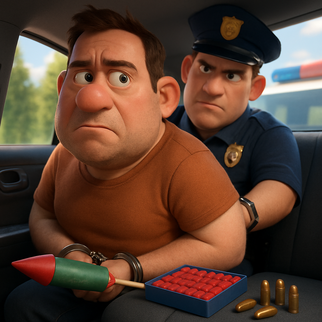 В районе Троодоса арестовали мужчину, у которого были обнаружены ручная ракета, 22 петарды и несколько пуль.