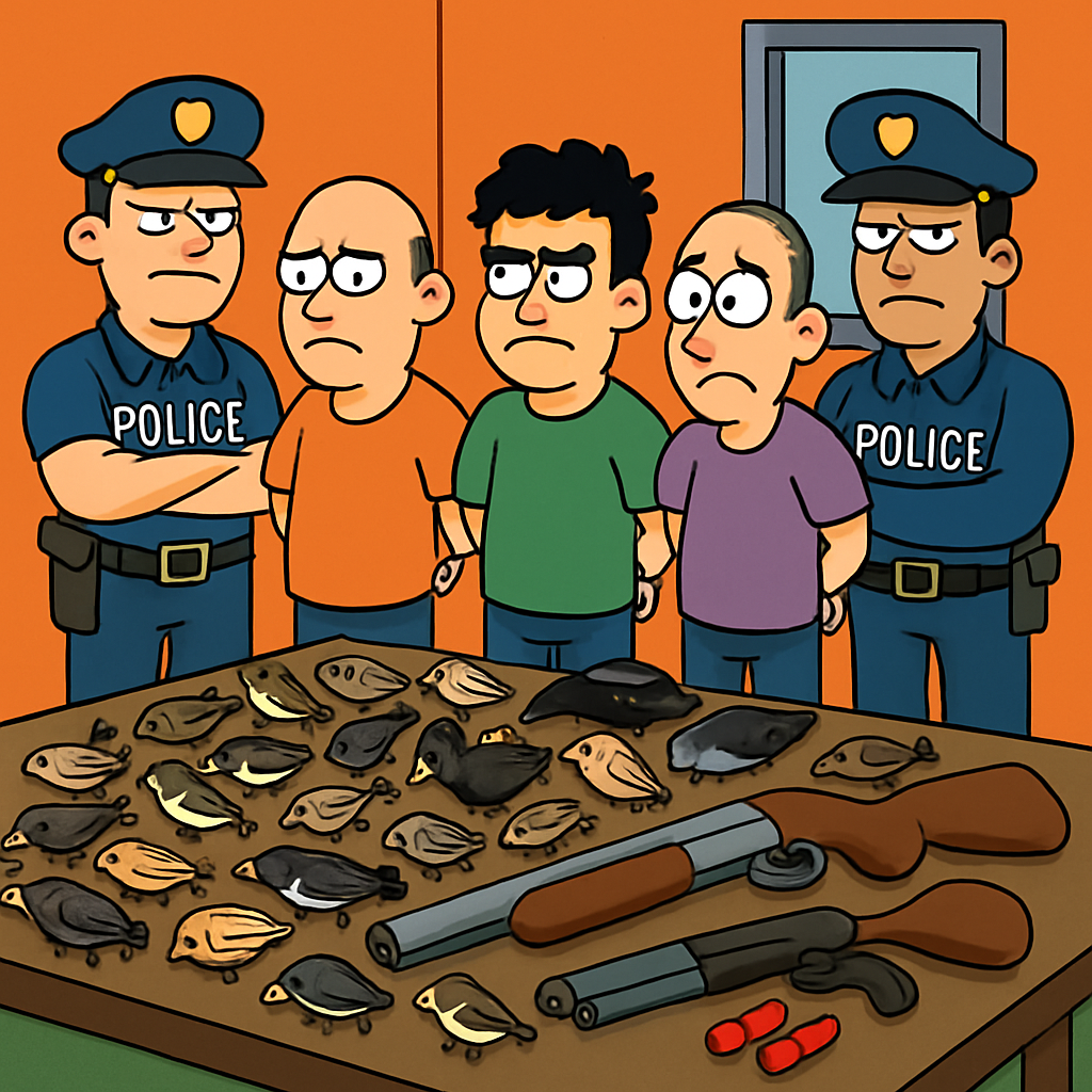 Трое арестованы в Ларнаке после того, как полиция обнаружила 165 мертвых диких птиц и незаконное оружие.