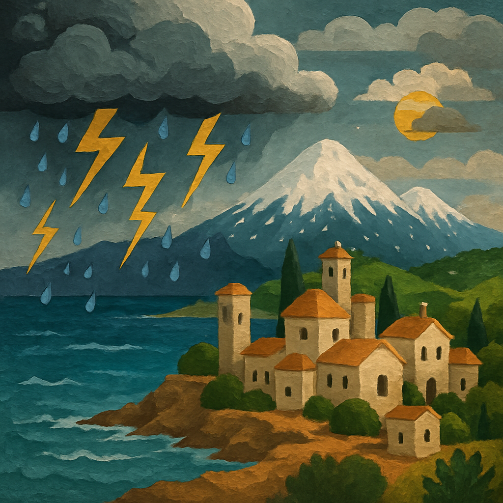 On Tuesday, Cyprus is expected to have localized rain and isolated thunderstorms, mainly in the western part of the island, with possible snow on the peaks of Troodos.