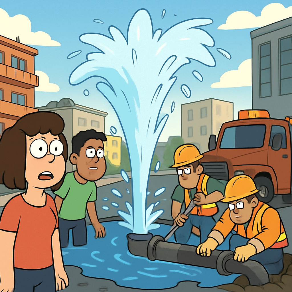 В Лимассоле произошел прорыв магистрального водопровода, в результате чего большая часть города осталась без воды.