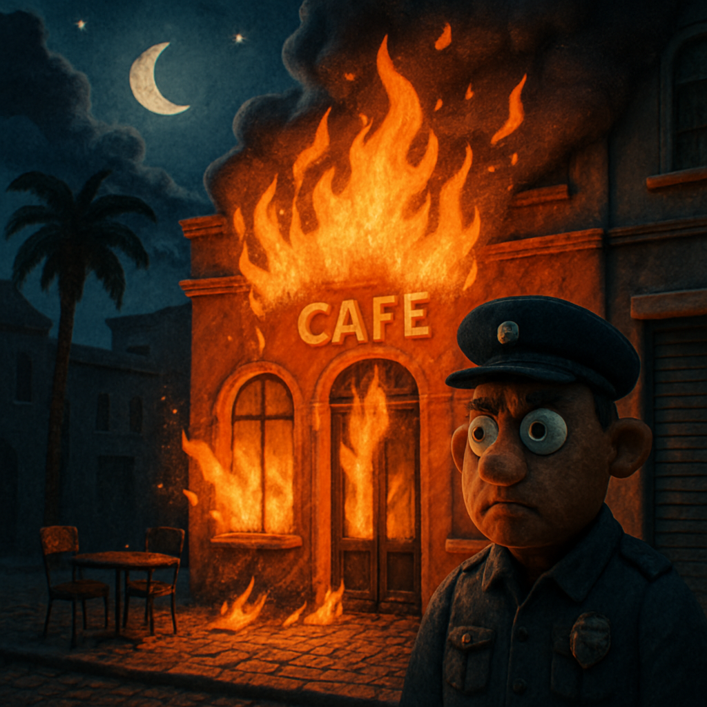 Ночью в Лимассоле загорелось кафе.