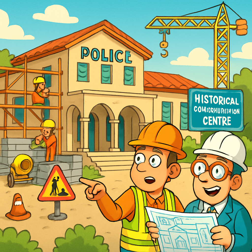 In Paphos, the reconstruction of the former central police station is coming to an end, which will be transformed into a center for historical documentation.