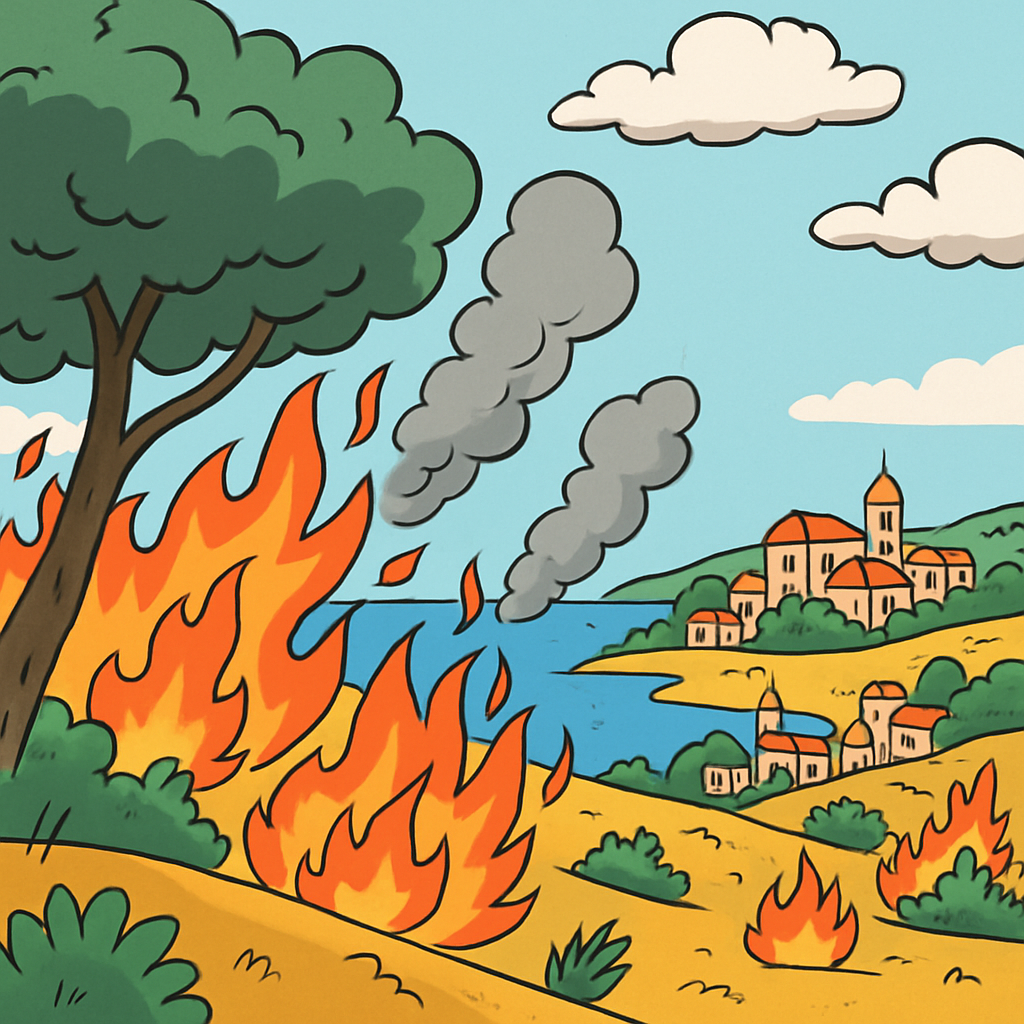 В этом году по сравнению с прошлым годом на Кипре зарегистрировано небольшое увеличение числа пожаров.