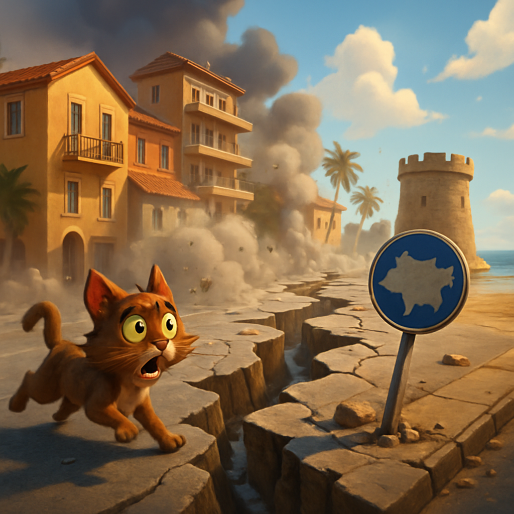 An earthquake with a magnitude of 3.