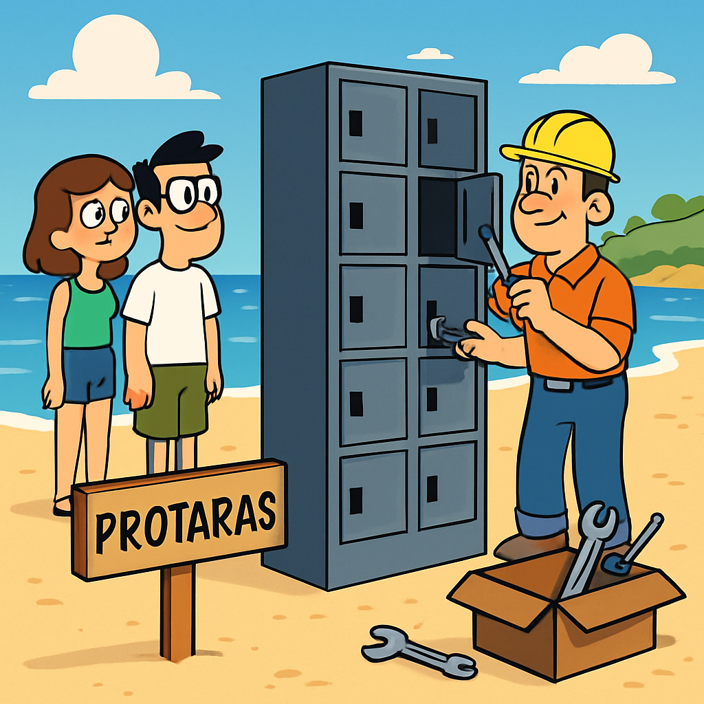 Установка сейфов для хранения личных вещей завершена в 7 точках на пляжах Протараса.