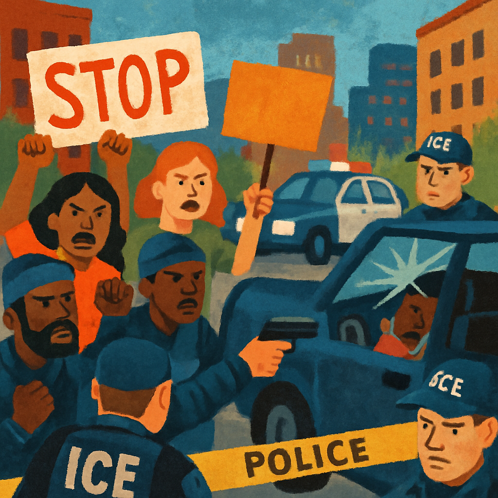 A US immigration enforcement operation in Minneapolis ended with a driver being shot dead by a federal officer, prompting protests and criticism from city officials, as authorities described the incident as self-defence amid a federal crackdown.