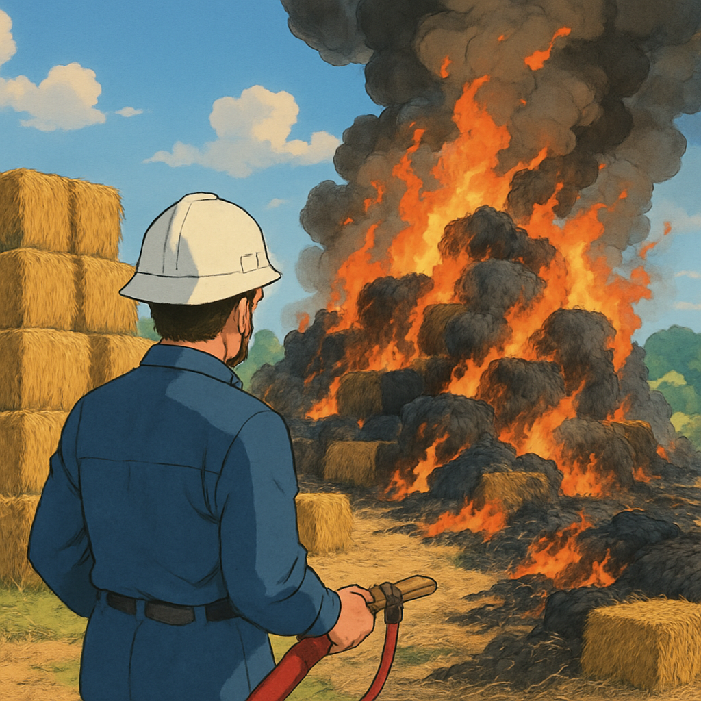 В Арадиппу (Ларнака) расследуют инцидент с пожаром, в результате которого сгорело 70 тюков сена.