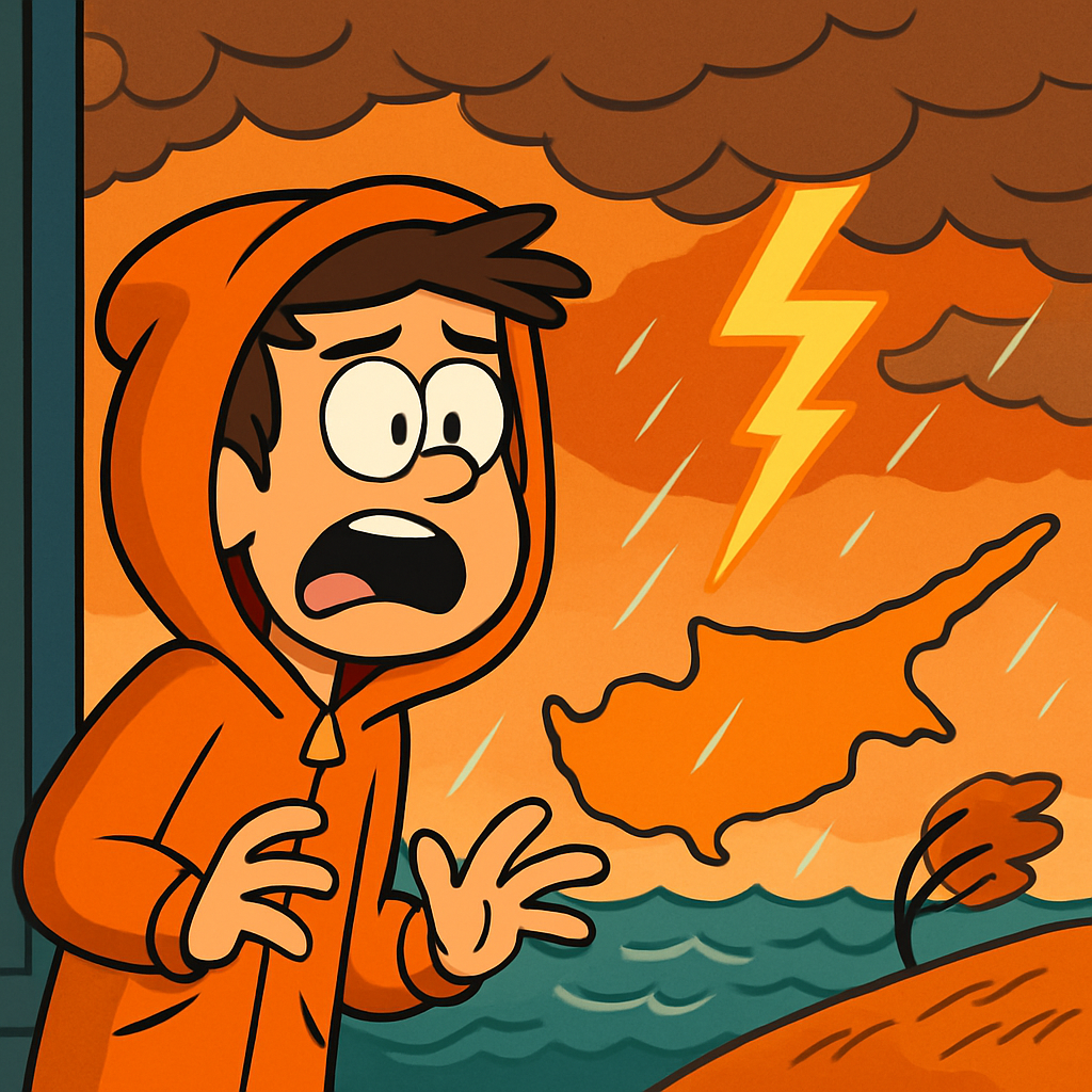 С полуночи до 17:00 субботы на Кипре будет действовать новое «оранжевое» предупреждение.