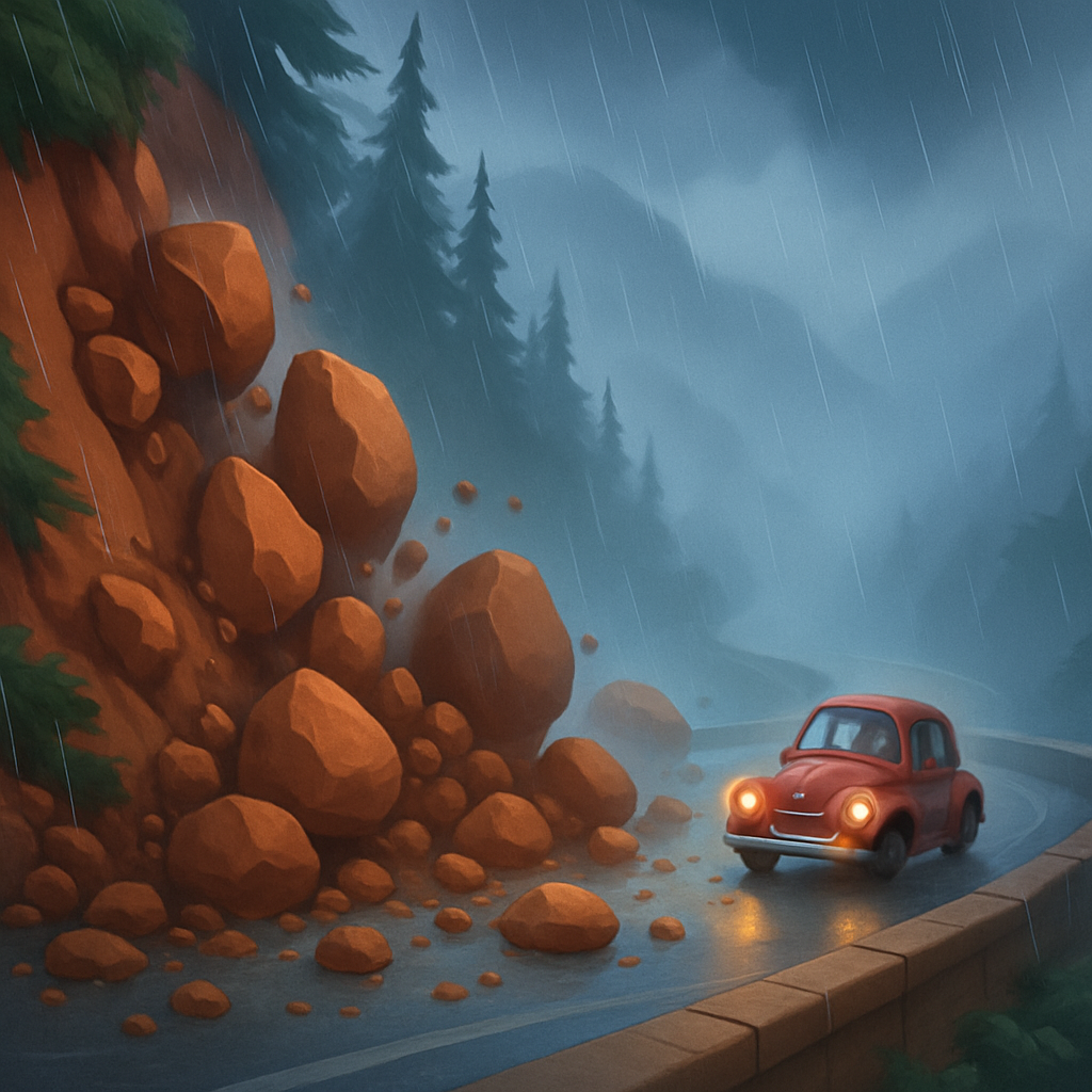 Оползни камней и грунта, вызванные сильными дождями, а также густой туман, влияют на движение по дорогам в горных районах Никосии и Лимассола.