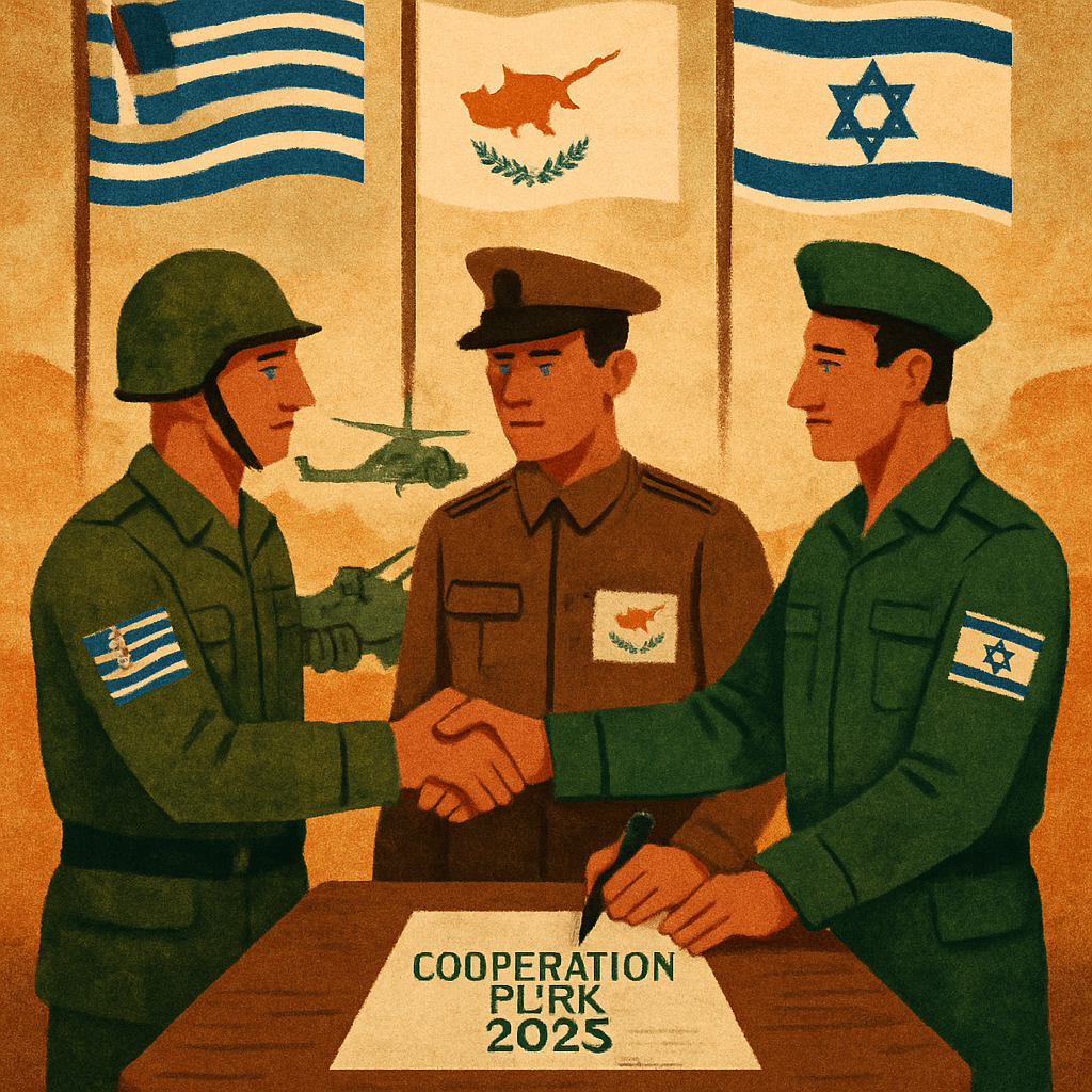 A trilateral military cooperation plan between Greece, Cyprus, and Israel was signed in Cyprus last week.