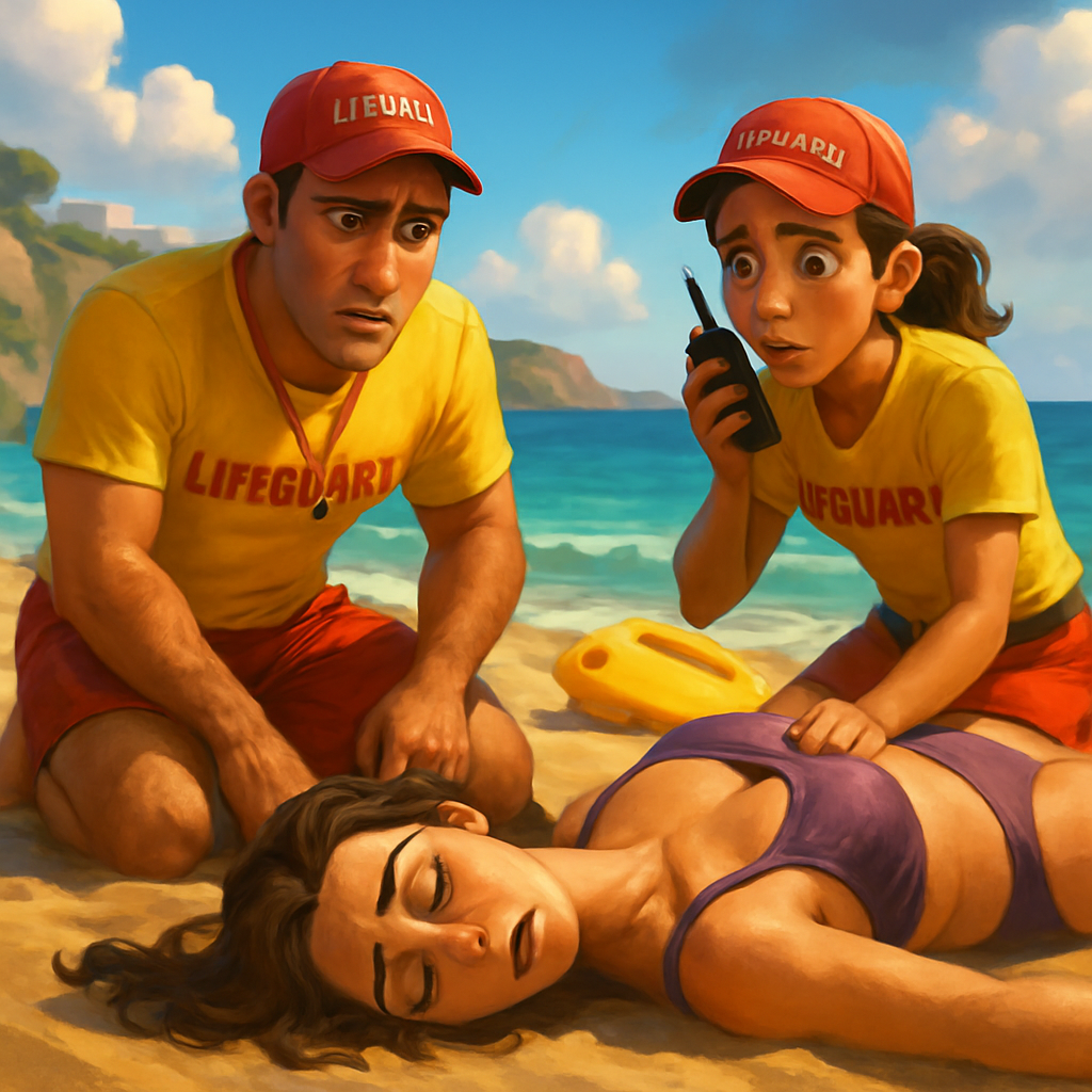 На пляже в Протарасе спасатели заметили женщину без сознания.