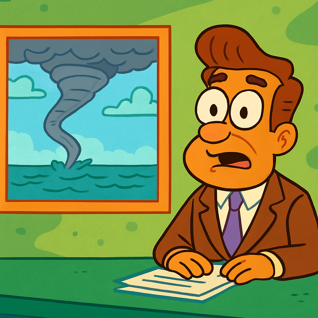 Над морем нашим читателем замечен смерч.