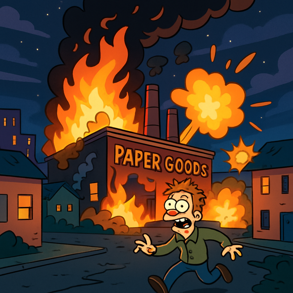 Ночь на ногах провел район Ипсонас в Лимассоле, где на фабрике по производству бумажных товаров произошел пожар, а затем раздались взрывы.