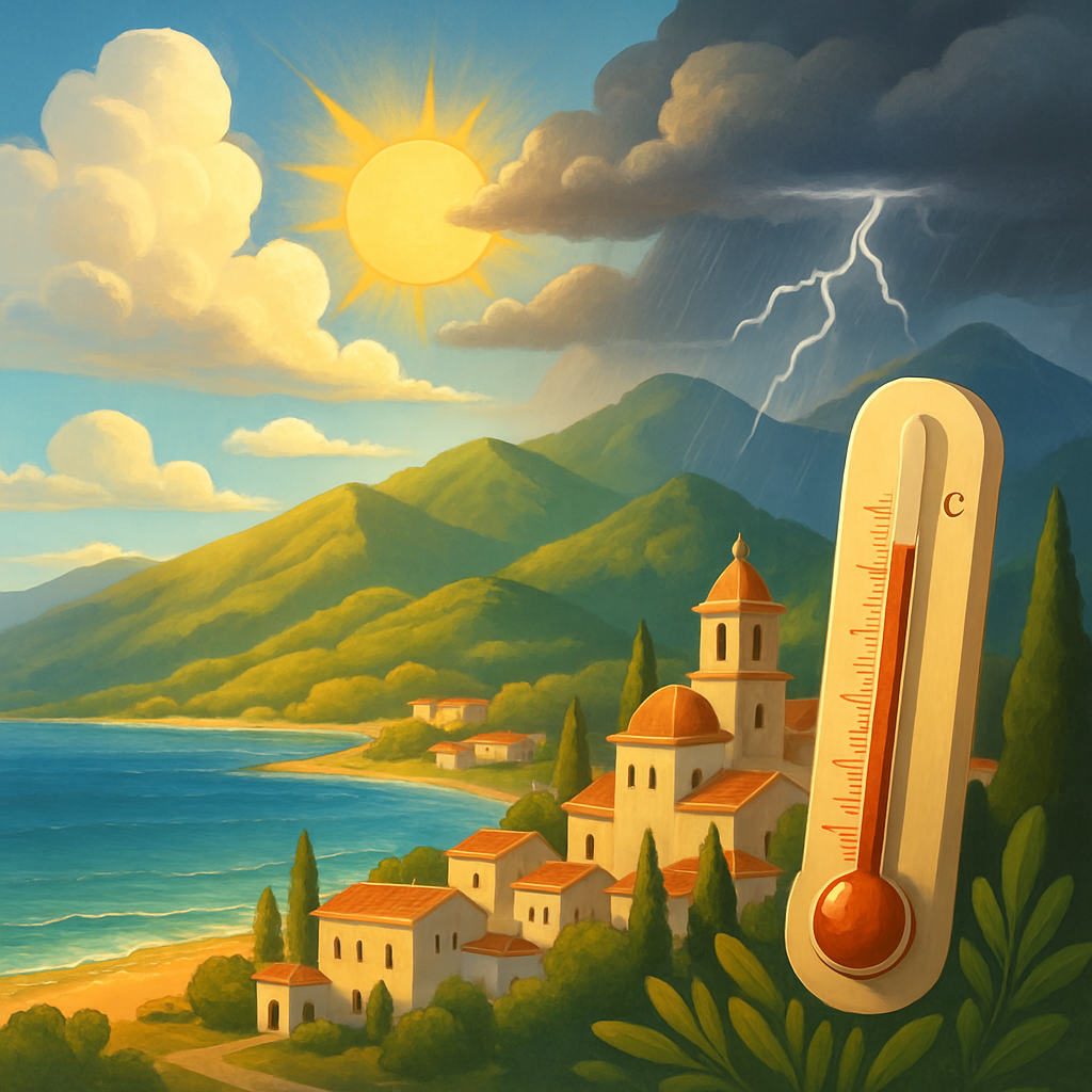 В понедельник на Кипре ожидается преимущественно хорошая погода с отдельными дождями и возможной грозой в горах.