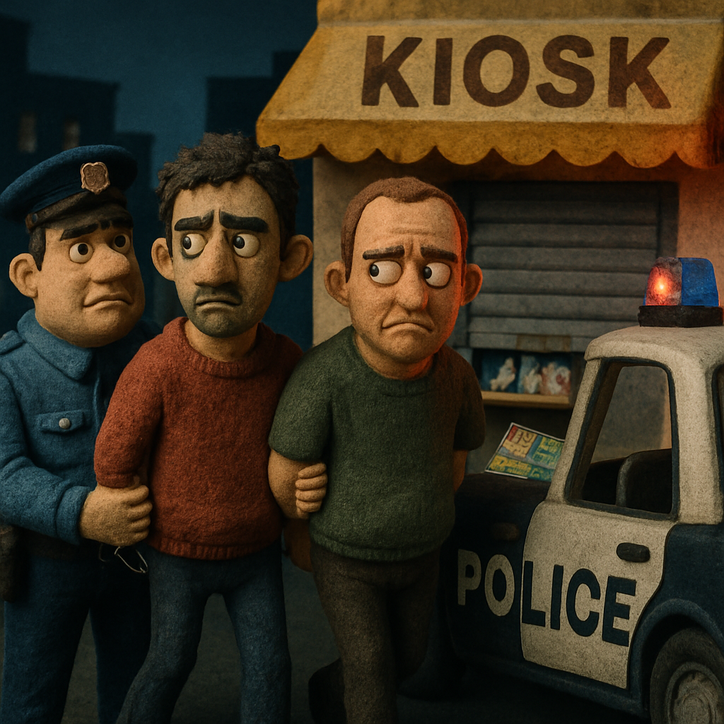 Two men arrested in Nicosia for stealing money from a kiosk.