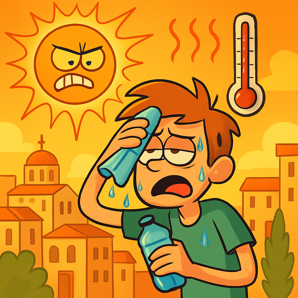 «Оранжевое» предупреждение об экстремально высокой температуре на Кипре выпущено на завтра.