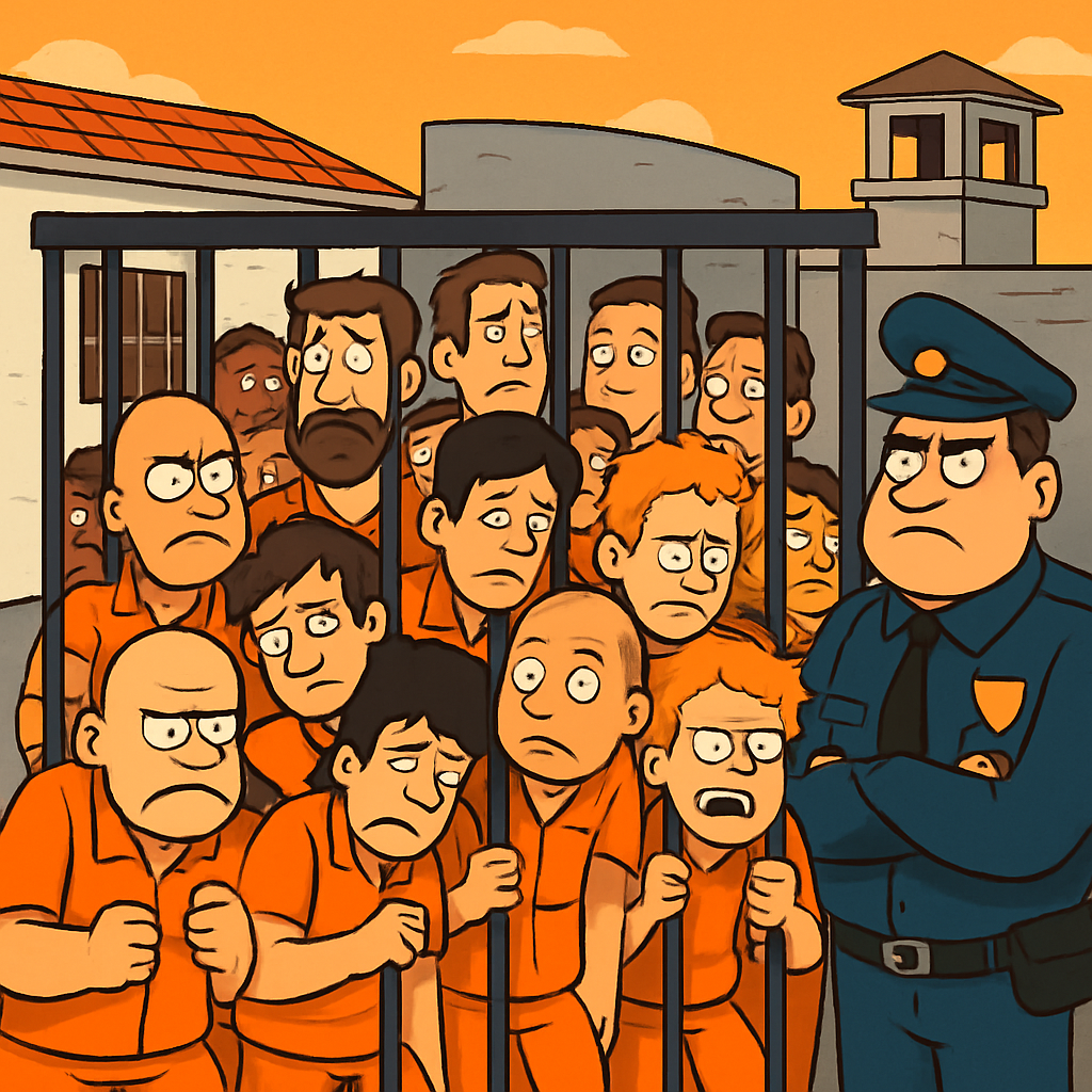 The number of prisoners in the central prison of Cyprus is almost double its capacity.