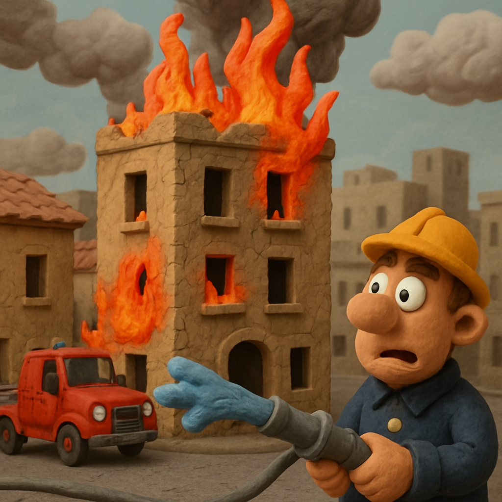 The fire that erupted in an abandoned building in central Limassol has been contained.