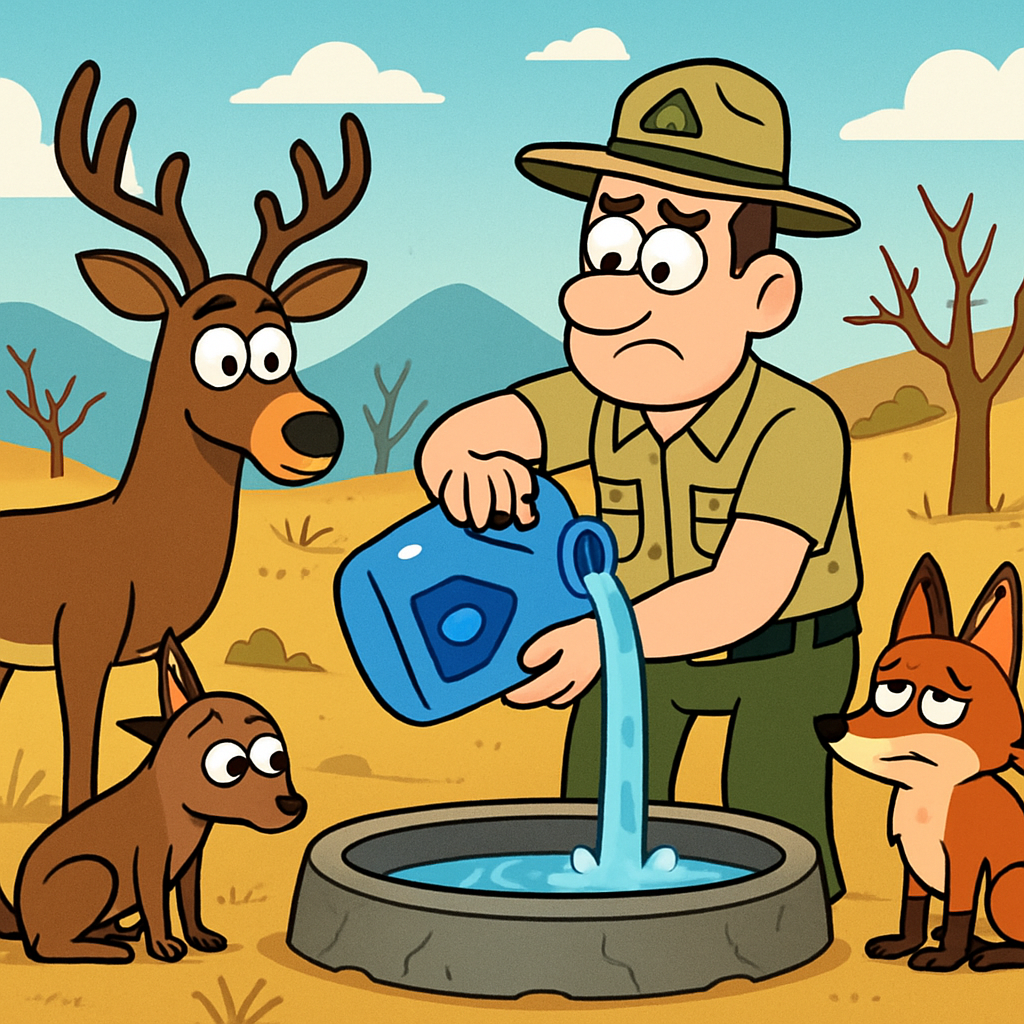 Потребность диких животных Кипра в воде остается на самом высоком уровне, сообщает департамент лесного хозяйства и продолжает доставлять воду в отдаленные районы, где ручьи пересохли.